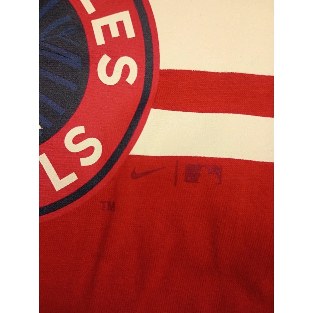 Nike Los Angeles Angels T-Shirt Mens Small Red MLB Baseball Graphic Tee